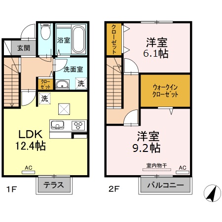 ローズパレス学園南の間取り