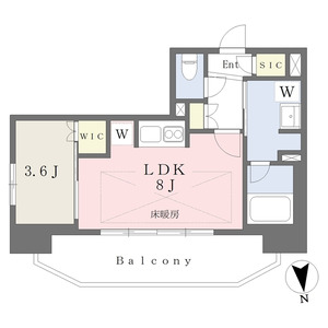 名古屋市東区筒井のマンションの間取り