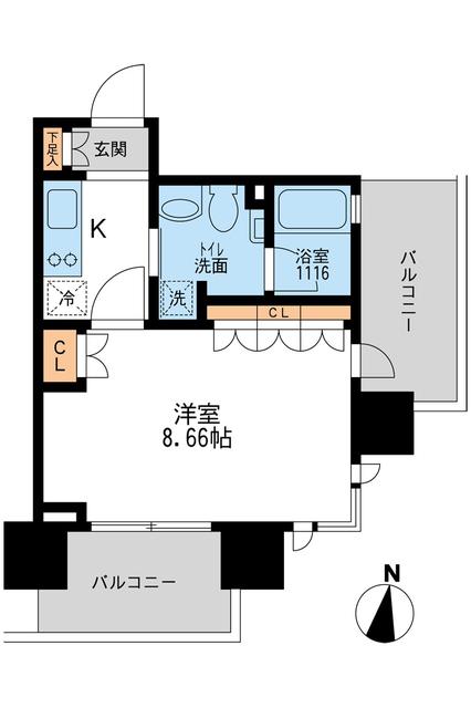 【江東区常盤のマンションの間取り】