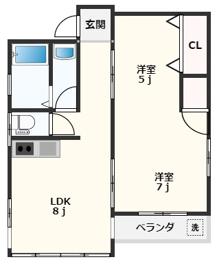 フジワラマンションの間取り