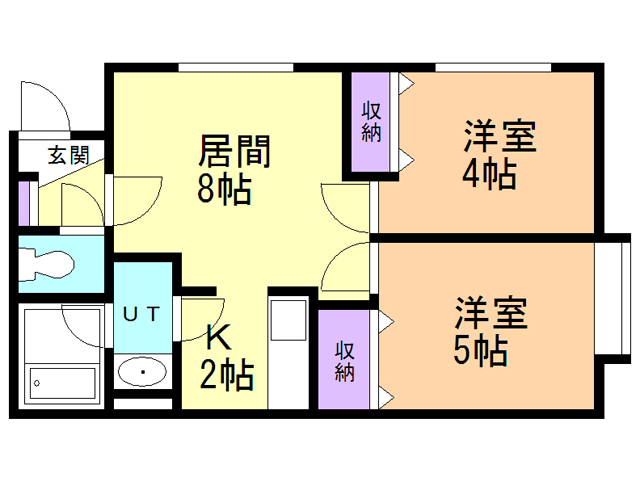 苫小牧市新開町のアパートの間取り