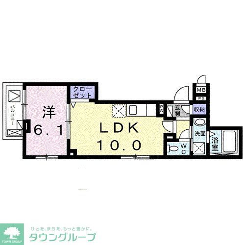 大田区大森東のマンションの間取り