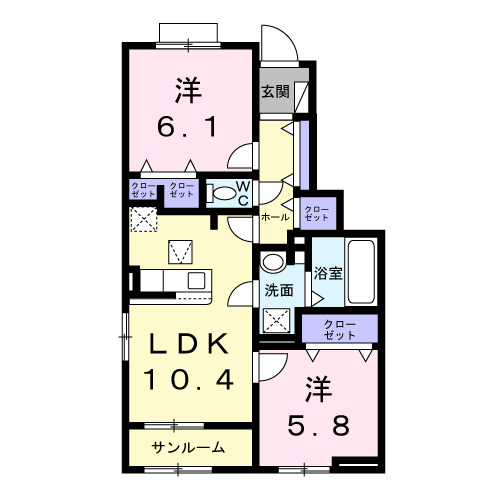 スターリースカイ江本の間取り