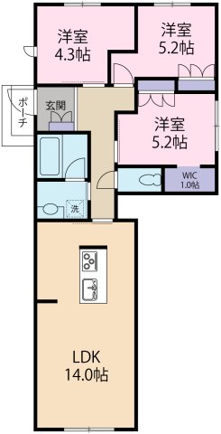 等々力５丁目ヘーベルメゾンの間取り