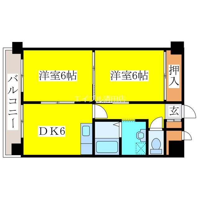 ベルフロント札幌美しが丘の間取り