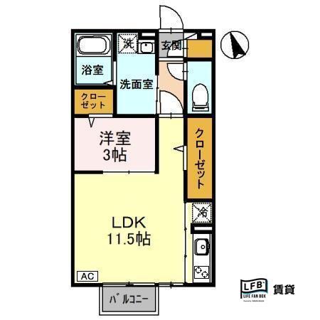 エスポワールＢの間取り