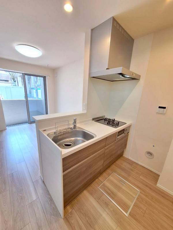 キッチン　★ガス2口グリル付きシステムキッチン★