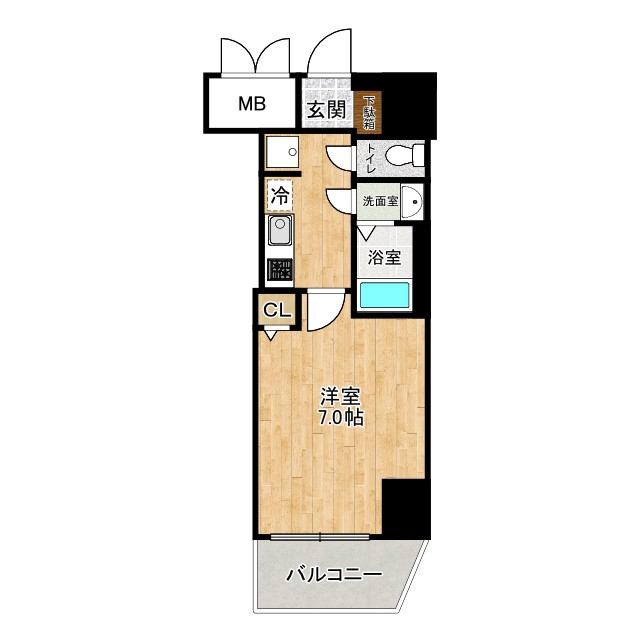 クレストタップ神戸湊町ノアールの間取り写真