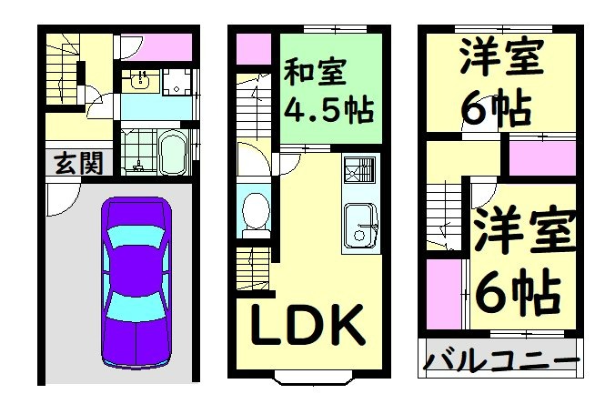 綾園2丁目貸家の間取り写真