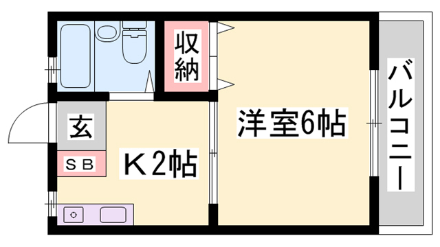 父夫山ハイツの間取り