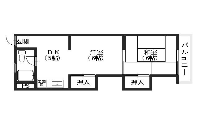 広島市安佐南区八木のマンションの間取り