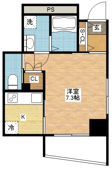 長崎市新地町のマンションの間取り