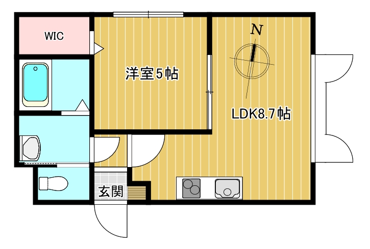 シティーパレス発寒の間取り