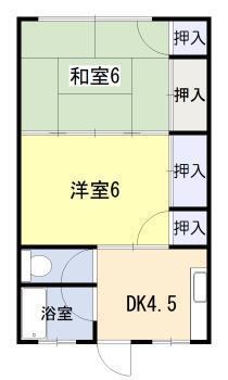 第一鶴田アパートの間取り