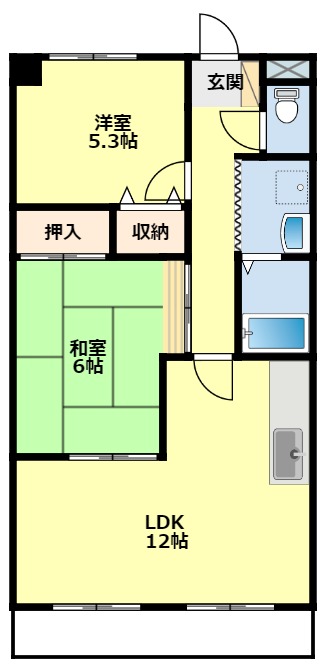 豊田市京町のマンションの間取り