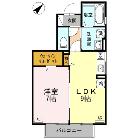 リビングタウン山大通りA棟の間取り