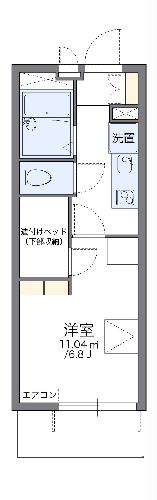 レオパレスグリーンシャルマンの間取り