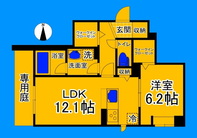 堺市北区長曽根町のマンションの間取り