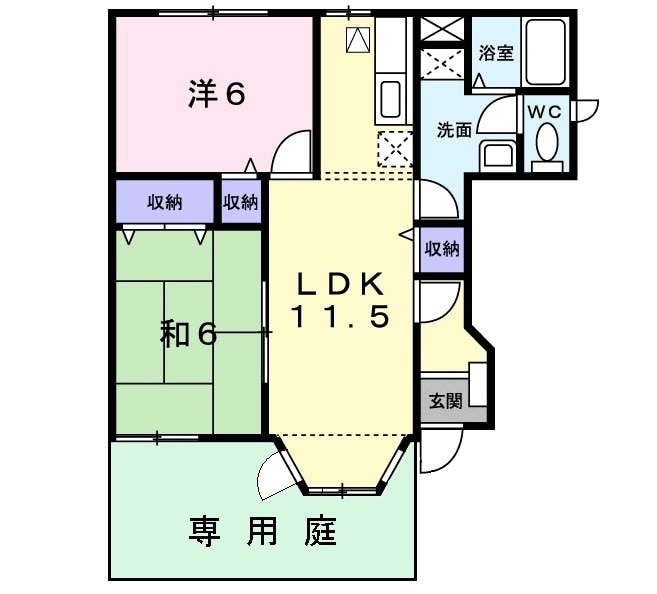 東大和市高木のアパートの間取り