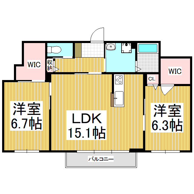 スタジオＫIIの間取り