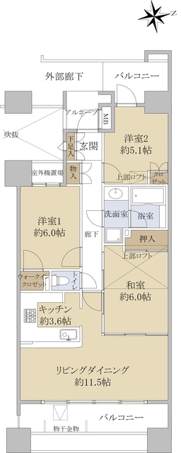 パークスクエアネオス横浜の間取り