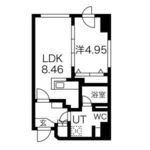 ルラシオン札幌駅前の間取り