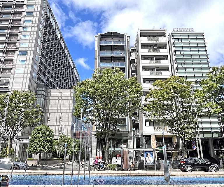 京都市中京区一之船入町のマンションの建物外観