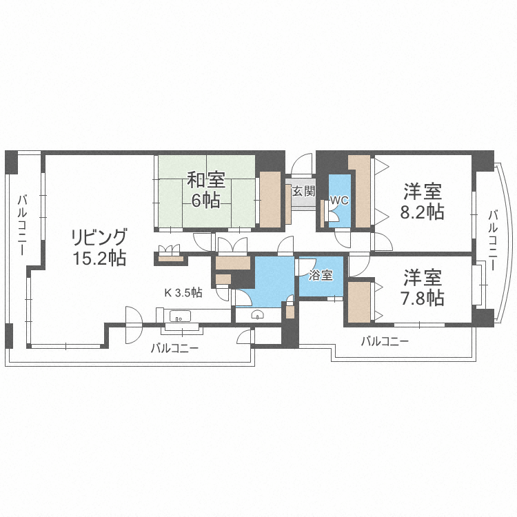 PRIME　URBAN円山北四条の間取り