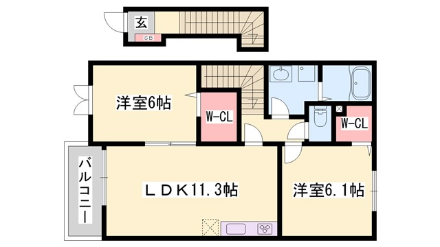 ノースカレントVの間取り