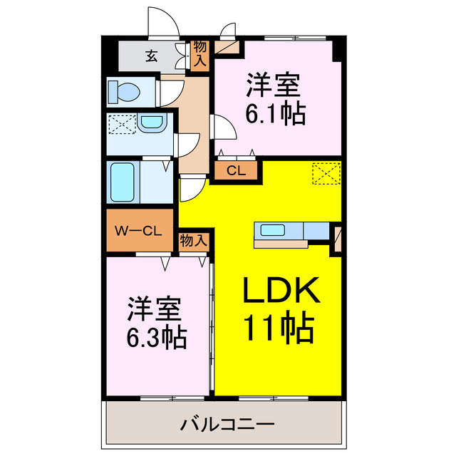 ペットマンションあかやまの間取り