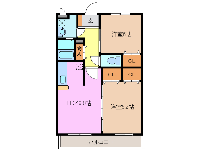 ショコラ ブランの間取り