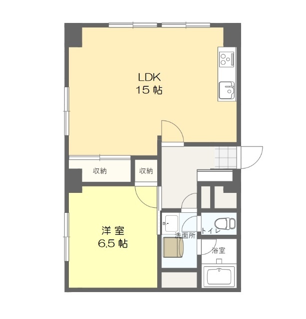 郡山市麓山のマンションの間取り