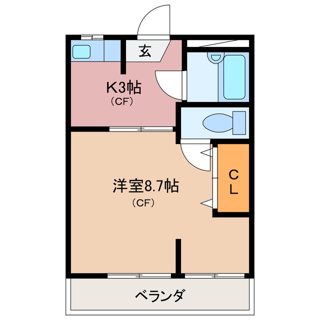 伊勢市神久のアパートの間取り