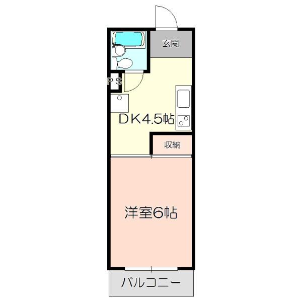 松江市千鳥町のマンションの間取り