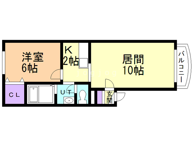 小樽市銭函のマンションの間取り