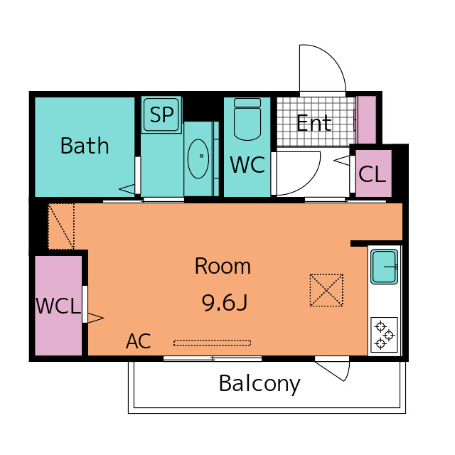 Ｄ－ｒｏｏｍ両町の間取り