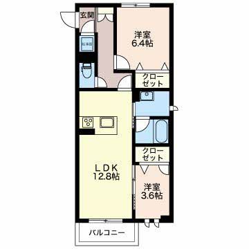 鯖江市糺町のマンションの間取り