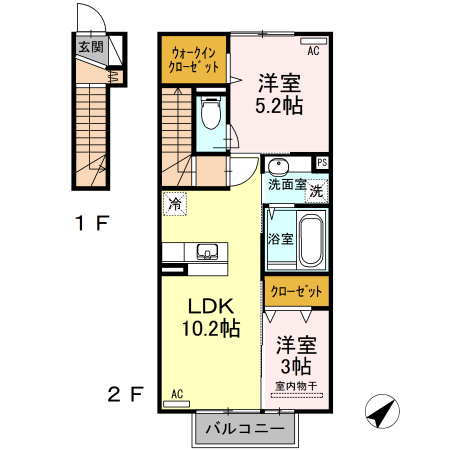 プランドール都北の間取り