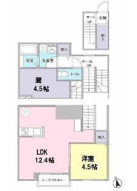 越谷市大字大竹のアパートの間取り