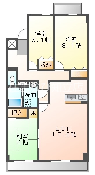 エスポ・アール高松の間取り