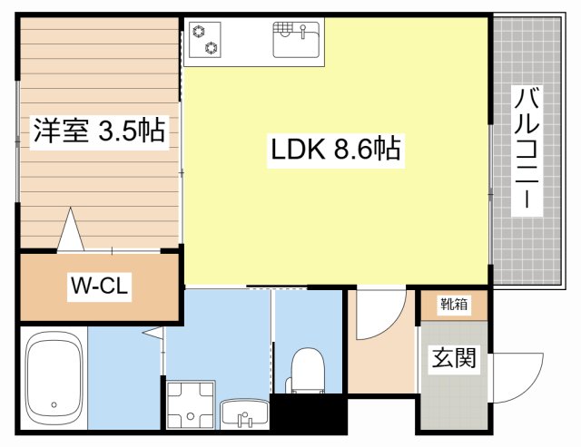 （仮）草津市上笠1丁目新築アパートの間取り