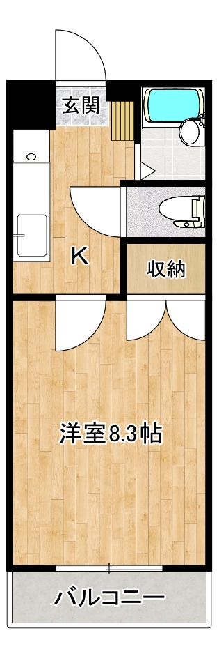 南国市幸町のマンションの間取り