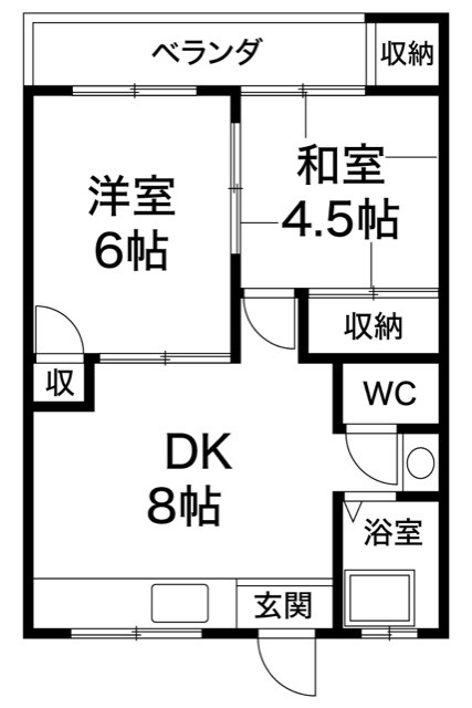 阪和ハイツの間取り