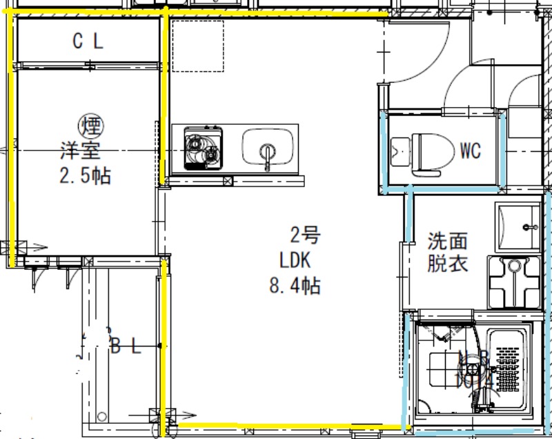 菊池郡菊陽町大字津久礼のアパートの間取り