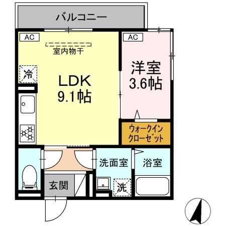 D’Tribute湘南台 Bの間取り