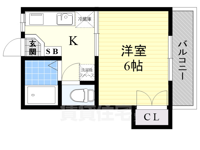 高槻市明田町のアパートの間取り