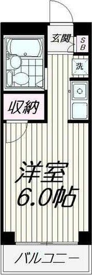 川崎市川崎区池上新町のマンションの間取り