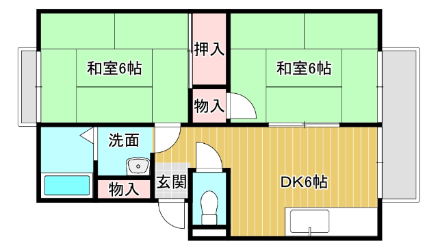 ハイツ大沢IIの間取り