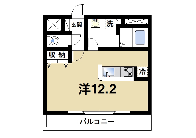 奈良市三松のマンションの間取り