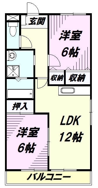 八王子市中野町のマンションの間取り